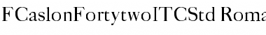 Download FCaslon Fortytwo ITC Std Font