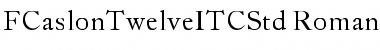 Download FCaslon Twelve ITC Std Font