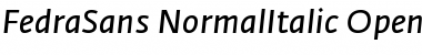 Download Fedra Sans Normal Italic Font