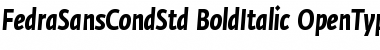 Download Fedra Sans Condensed Std Bold Italic Font