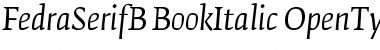 Download FedraSerifB BookItalic Font