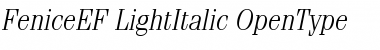 Download FeniceEF-LightItalic Regular Font