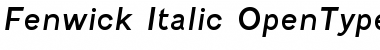 Download Fenwick Italic Font
