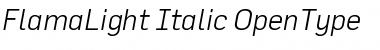 Download FlamaLight Italic Font
