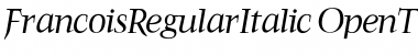 Download FrancoisRegularItalic Font