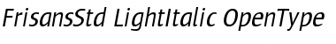 Download Frisans Std Light Italic Font