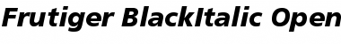 Download Frutiger 76 Black Italic Font