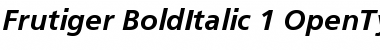Download Frutiger 66 Bold Italic Font