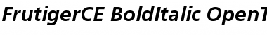Download Frutiger CE 66 Bold Italic Font