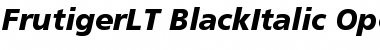 Download Frutiger LT 76 Black Italic Font