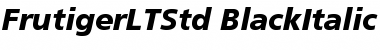 Download Frutiger LT Std 76 Black Italic Font