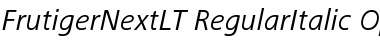 Download FrutigerNextLT Regular Italic Font