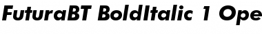 Download Futura Bold Italic Font