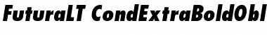 Download Futura LT Condensed Extra Bold Oblique Font