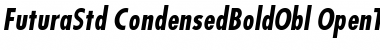 Download Futura Std Bold Condensed Oblique Font