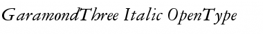 Download Garamond 3 Italic Font