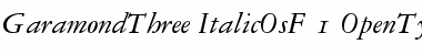 Download Garamond 3 Italic Old Style Figures Font