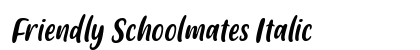 Friendly Schoolmates Italic preview