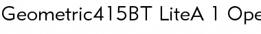 Download Geometric 415 Lite Font