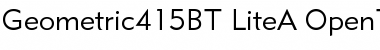Download Geometric 415 Lite Font