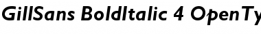 Download Gill Sans Bold Italic Font