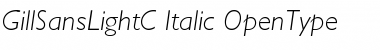 Download GillSansLightC Italic Font