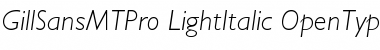 Download Gill Sans MT Pro Light Italic Font