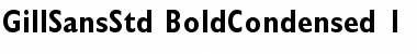Download Gill Sans Std Bold Condensed Font
