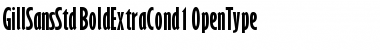 Download Gill Sans Std Bold Extra Condensed Font