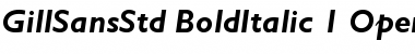 Download Gill Sans Std Bold Italic Font