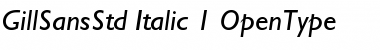 Download Gill Sans Std Italic Font