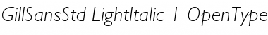 Download Gill Sans Std Light Italic Font