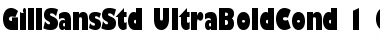 Download Gill Sans Std Ultra Bold Condensed Font