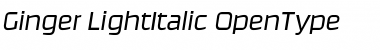 Download Ginger-LightItalic Regular Font