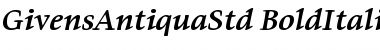 Download Givens Antiqua Std Bold Italic Font