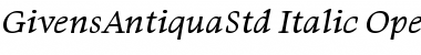 Download Givens Antiqua Std Italic Font
