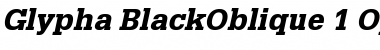 Download Glypha 75 Black Oblique Font