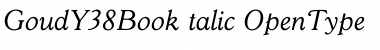 Download GoudY38BookItalic Font