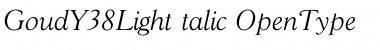 Download GoudY38LightItalic Font