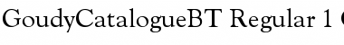 Download Goudy Catalogue Font