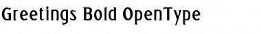 Download Greetings Bold Font