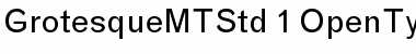 Download Grotesque MT Std Regular Font