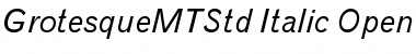 Download Grotesque MT Std Italic Font