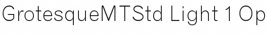 Download Grotesque MT Std Light Font