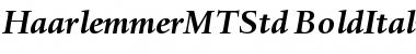 Download Haarlemmer MT Std Bold Italic Font
