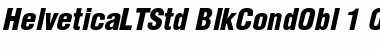 Download Helvetica LT Std Black Condensed Oblique Font