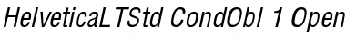 Download Helvetica LT Std Condensed Oblique Font