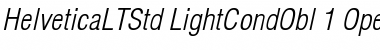 Download Helvetica LT Std Light Condensed Oblique Font