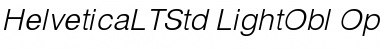 Download Helvetica LT Std Light Oblique Font