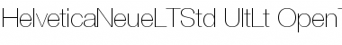 Download Helvetica Neue LT Std 25 Ultra Light Font